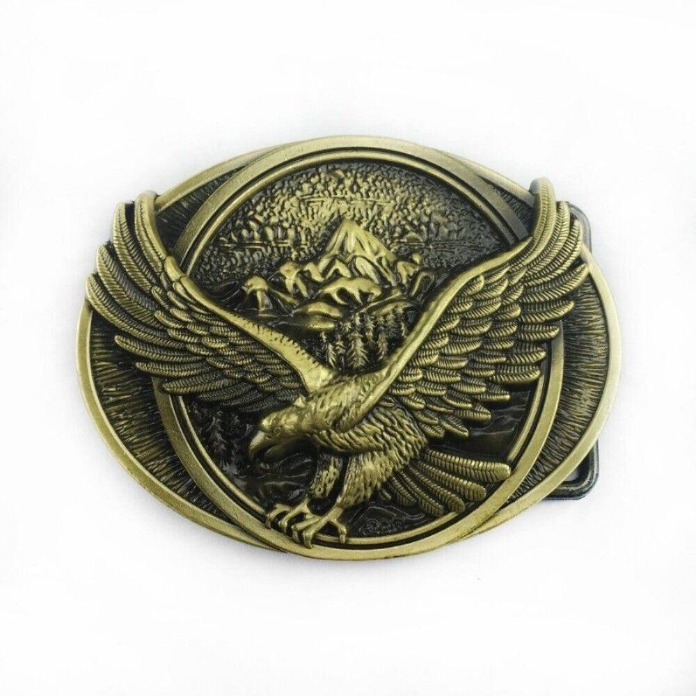 Western Cowboy Belt Buckle Men & Women USA Retro Rodeo Casual Wear Flying Eagle