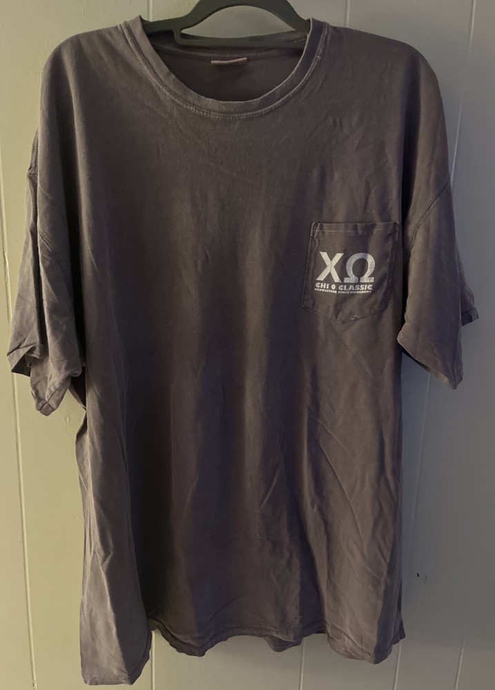 Chi OMEGA Graphics Tee Happy Gilmore Men’s XXL Shirt Midwestern University