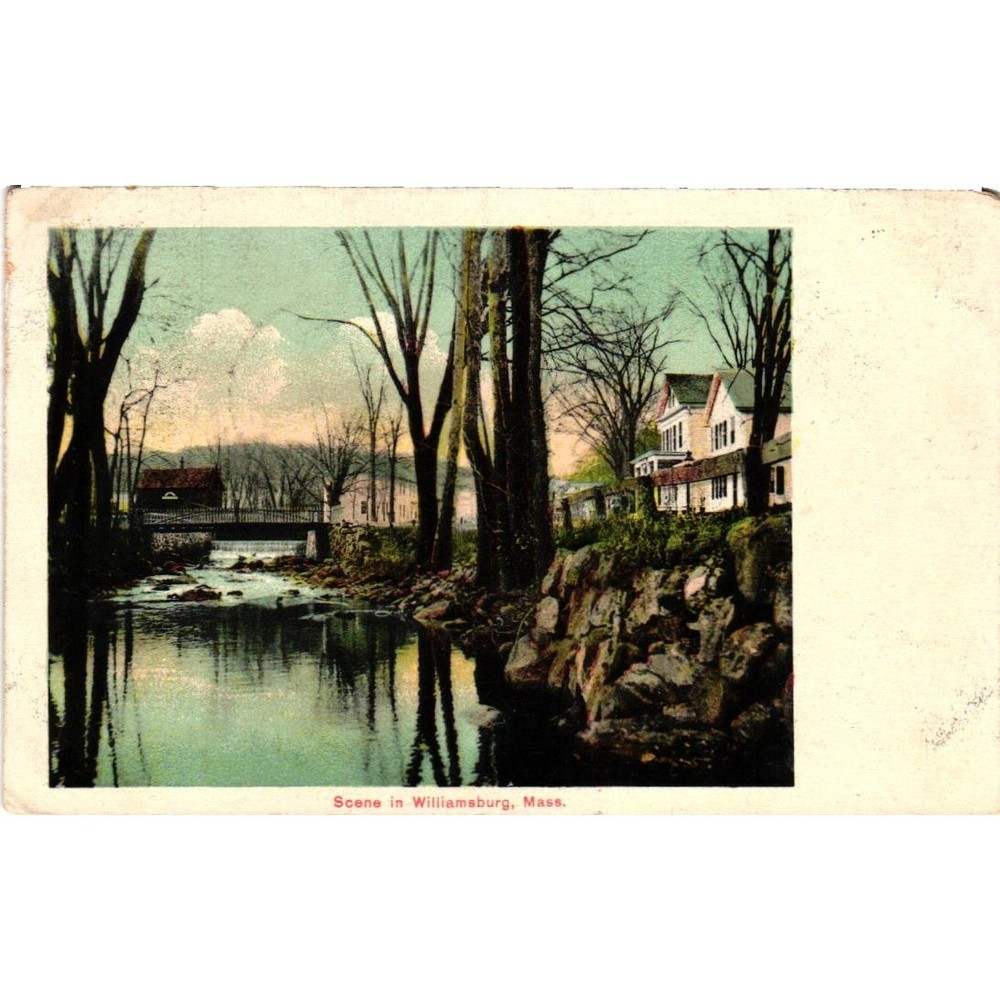 Vintage 1907 Williamsburg Massachusetts Scene Postcard Litho-Chrome Germany MA