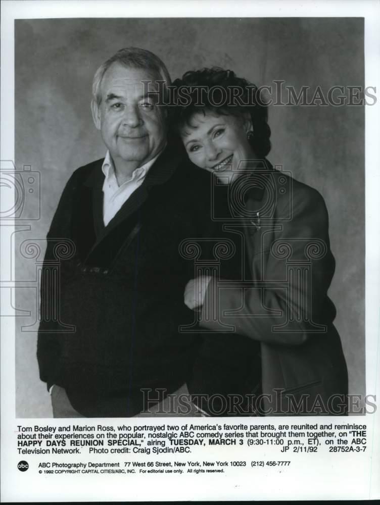 1992 Press Photo Tom Bosley and Marion Ross on 