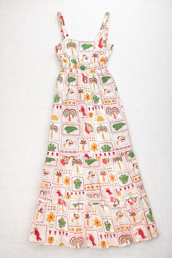 Lucky Brand Printed Tiered Maxi Dress – Women’s Size Small