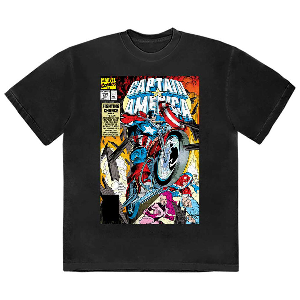 Captain America Wheel Comic Cover T Shirt