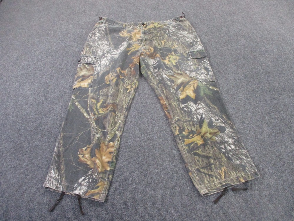 Mens Cabelas Camo Cargo Pants 46 Mossy Oak Break Up Hunting Hiking Camping