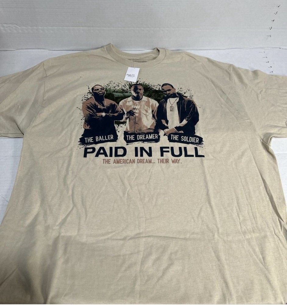 Rue 21 Paid In Full Graphic T-shirt 2002 Film Movie Size 2XL