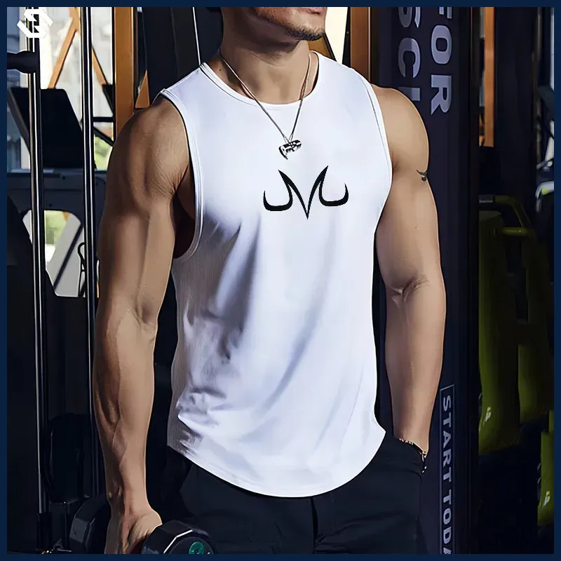 Men's sleeveless fitness shirt anime M sports leisure jogging fast drying summer