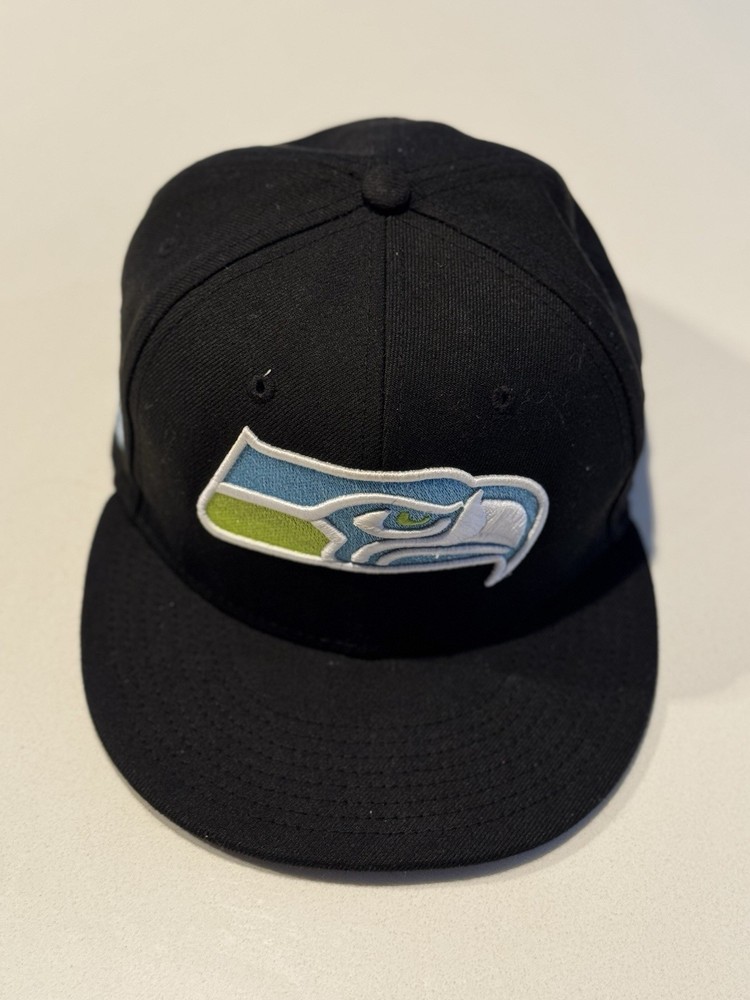 Seattle Seahawks Super Bowl 48 Black Fitted Cap 7 1/4 New Era 59FIFTY