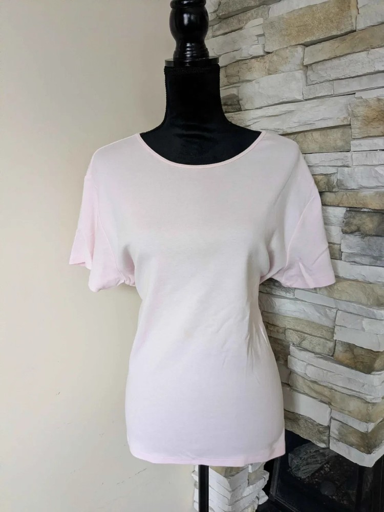 No Name Brand Women's Light Pink Short Sleeve Shirt Size: XL
