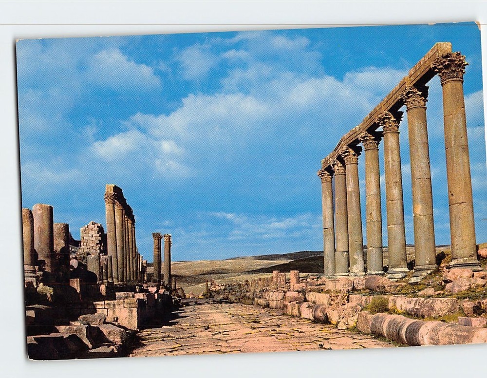 Postcard Street of the Columns Jerash Jordan