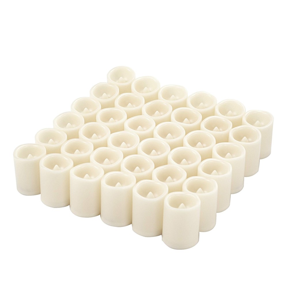 Flameless Battery Operated LED Votive Tea Lights with Realistic Flickering Flame