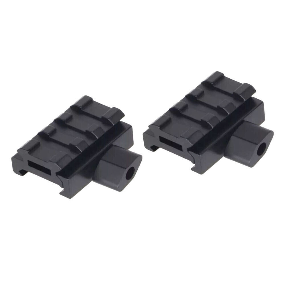 2-Pack 3-Slot Low Profile Picatinny Weaver Scope Laser Rail Mount Base US Made