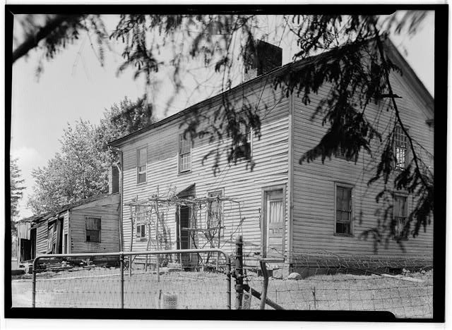 Photo:1936 American Buildings Survey House Exterior Historic Home Fence