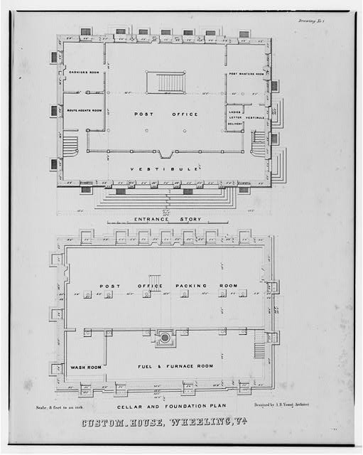 7. Photocopy measured drawings from Plans Public Buildings . . . Custom House,