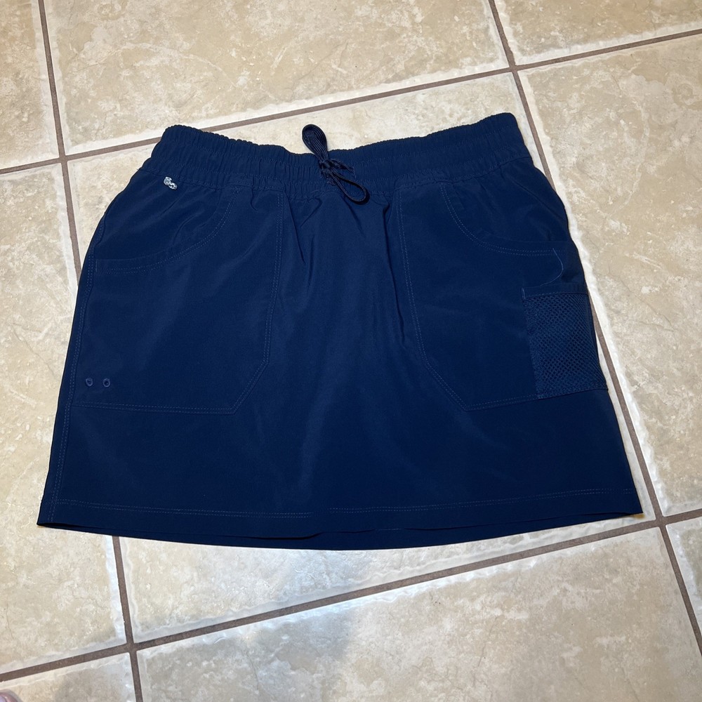 Blue Columbia PFG Performance Fishing Gear women's drawstring skort Size Small