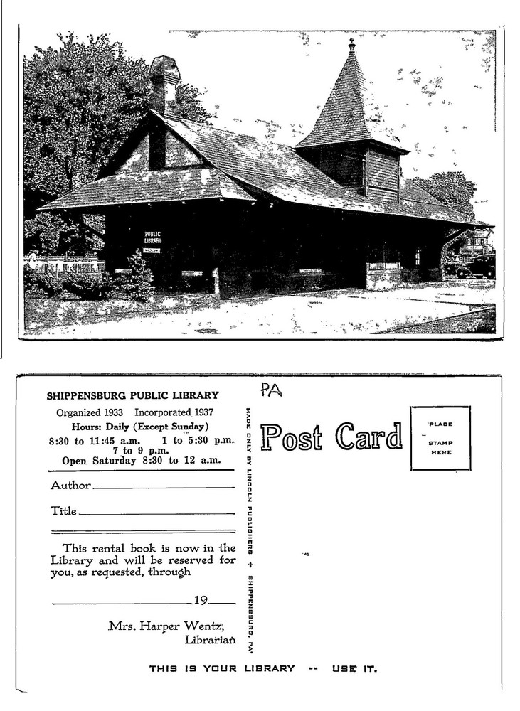 Shippensburg, PA-Pennsylvania, Public Library Building Exterior Vintage Postcard