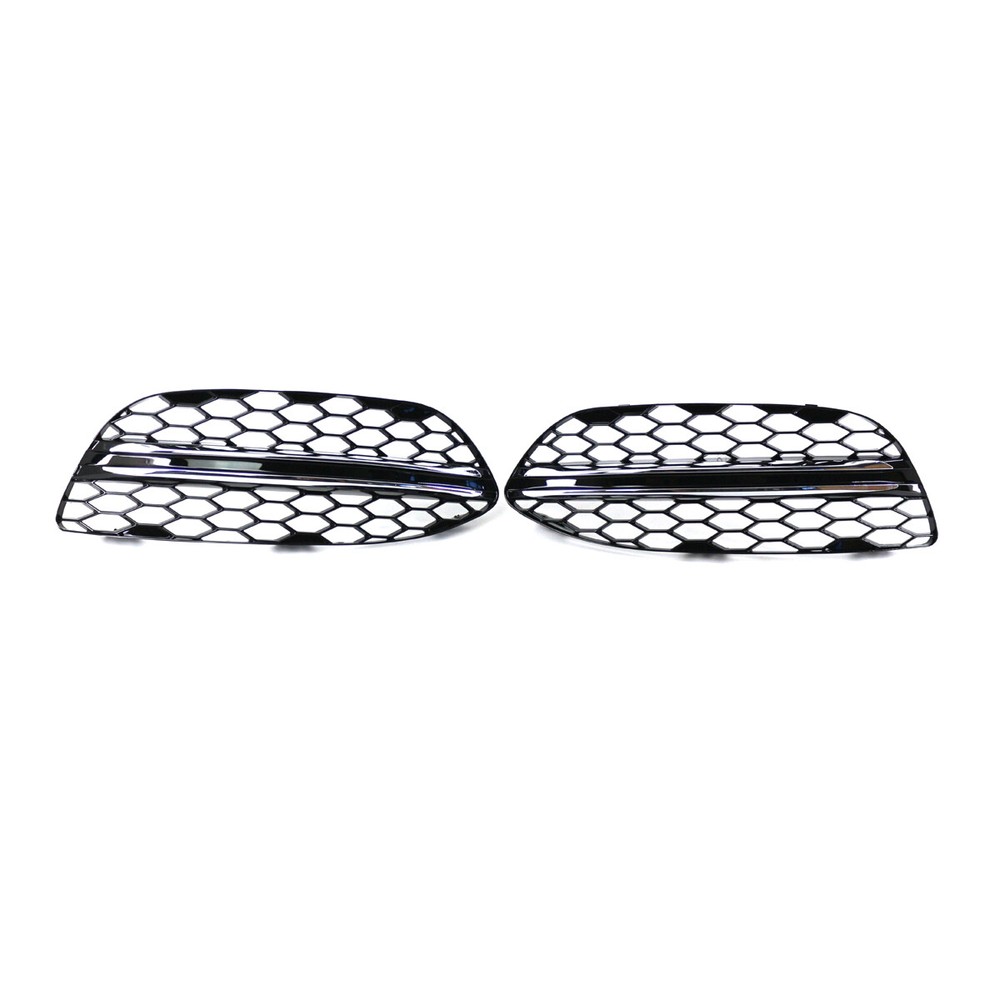 For Grill For Benz W205 2014-2019  Replace Fog Light Grille Honeycomb w/ Chrome