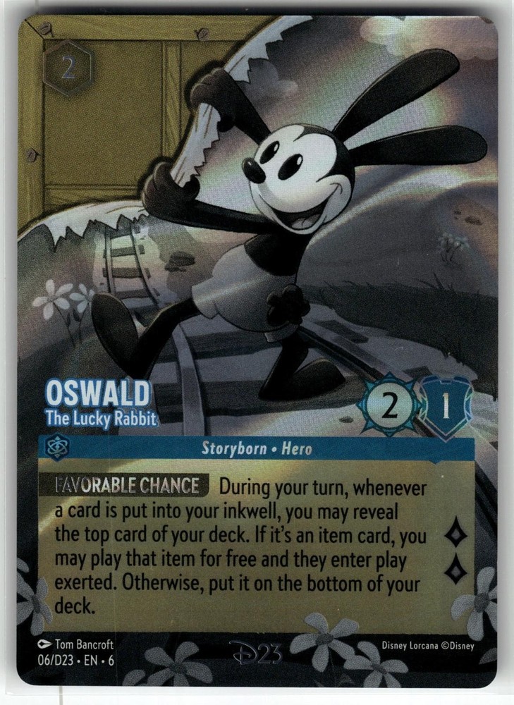 Oswald - The Lucky Rabbit 6 Promo D23 Promos Lorcana Holo Near Mint