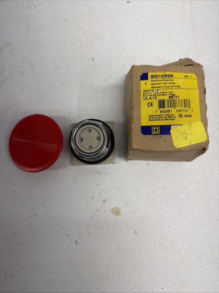 SQUARE D 9001KR5R Pushbutton Red 2 1/4