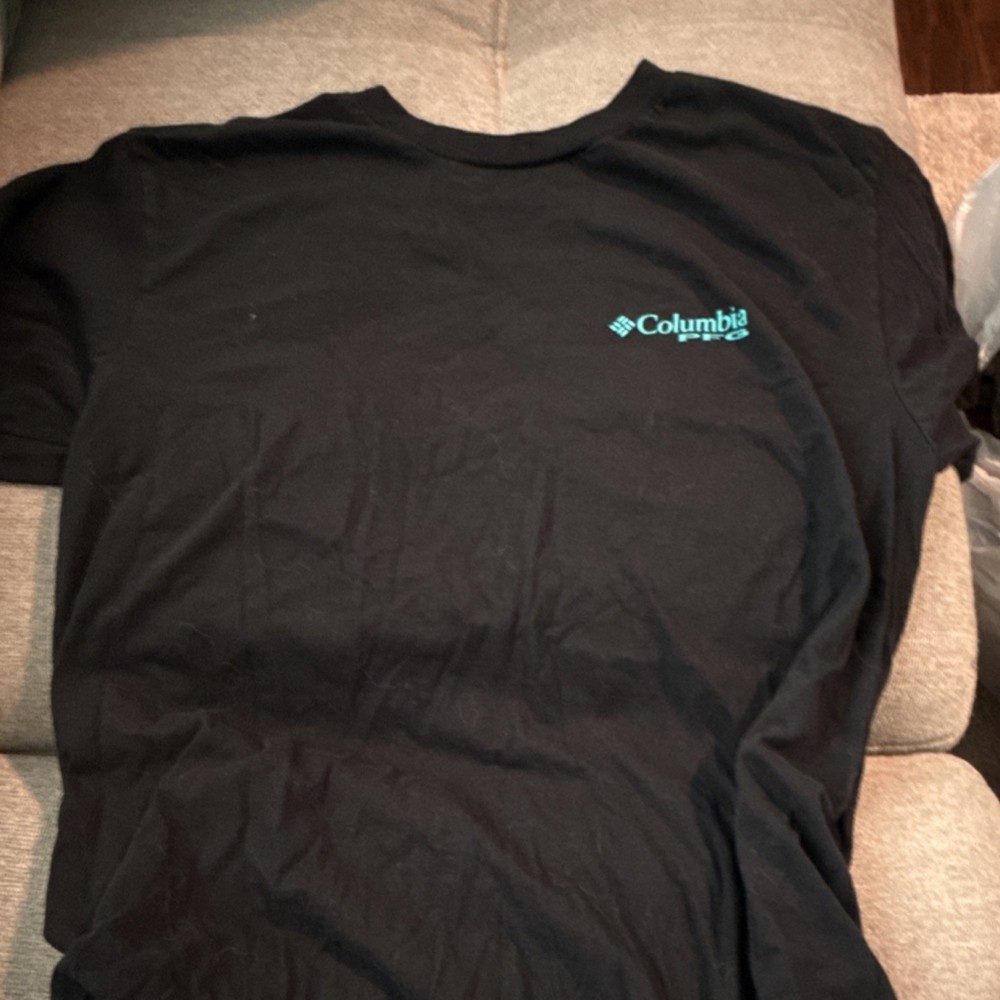 Columbia PFG Men's Black Short Sleeve Graphic Print T-Shirt Size M