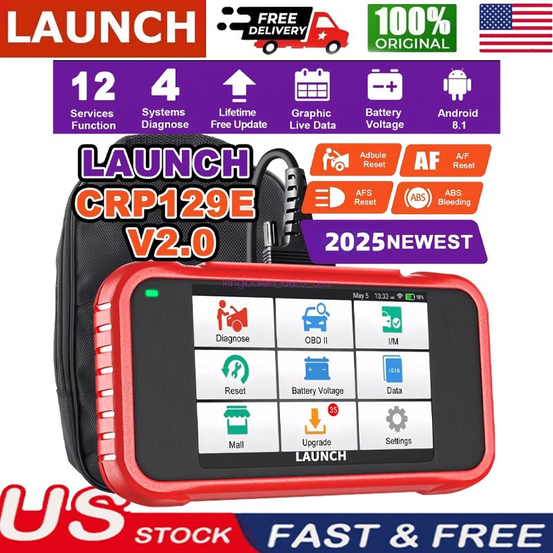 2026 LAUNCH CRP129E V2.0 PLUS ELITE OBD2 Car Diagnostic Tool All System Scanner*