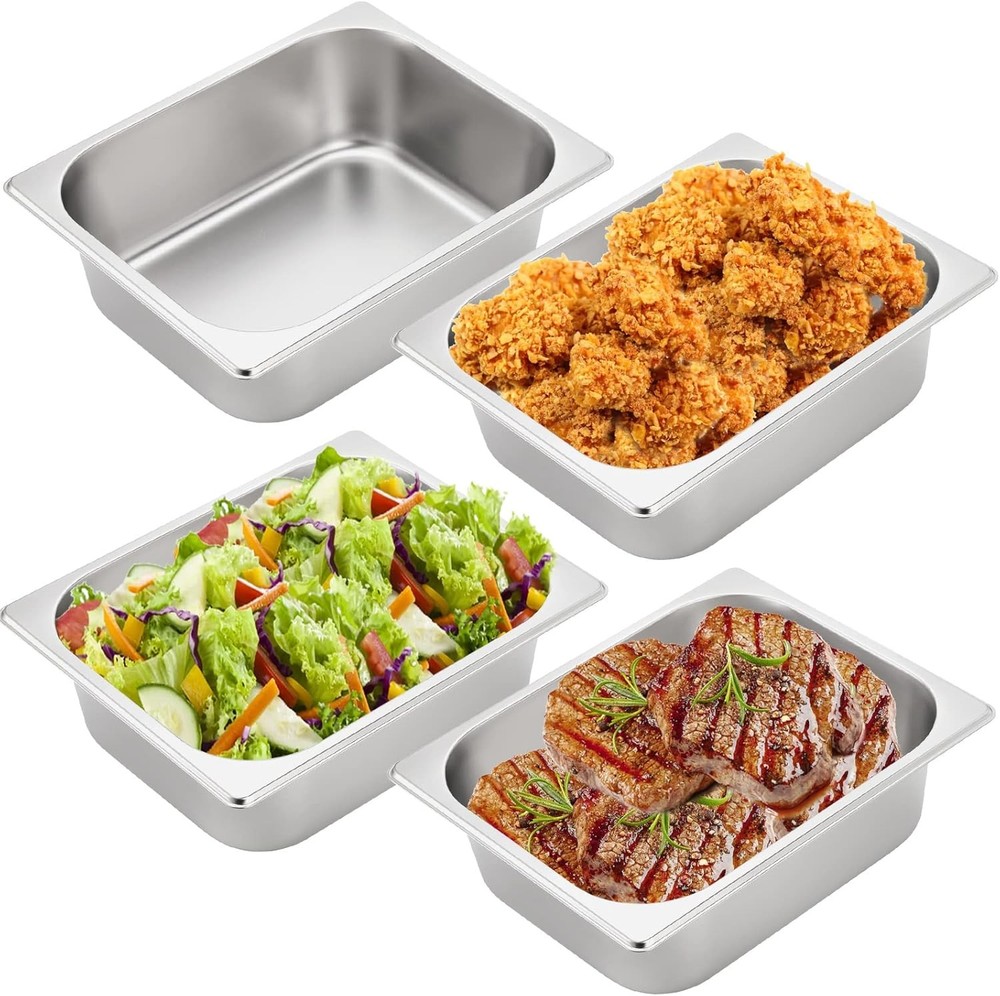 ZEA 4 Pa Half Size Hotel Pans, 1/2 Size 4