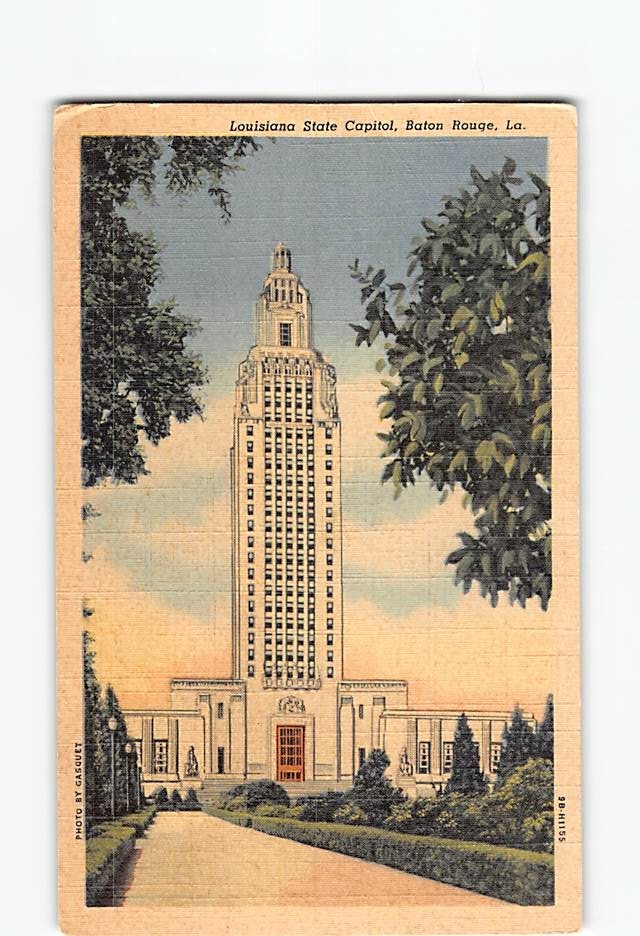 Postcard State Capitol Baton Rouge Louisiana USA