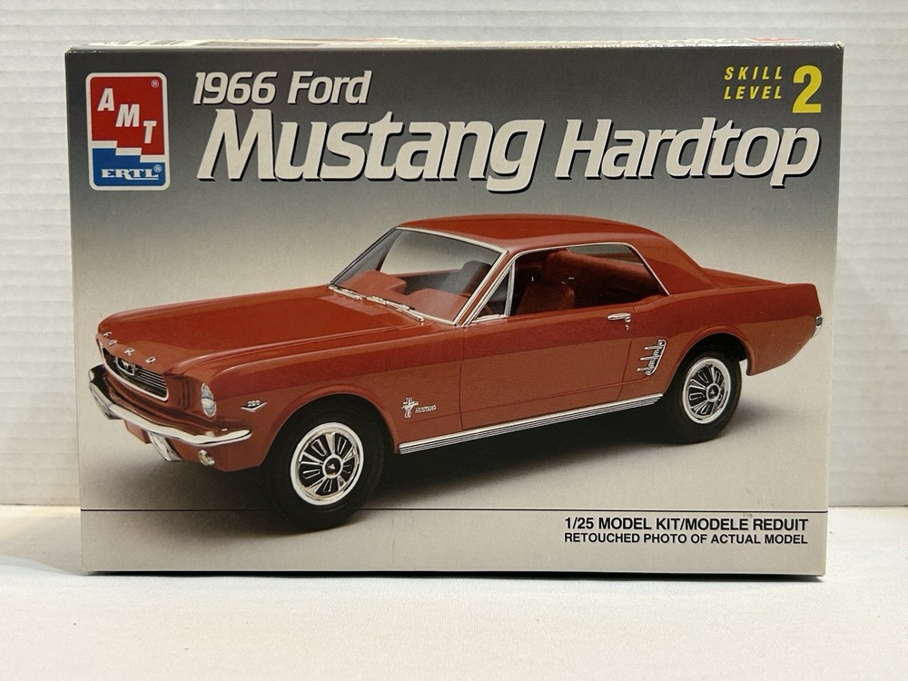 VINTAGE Sealed 1966 Ford Mustang Hardtop AMT ERTL 1:25 Model Kit COMPLETE