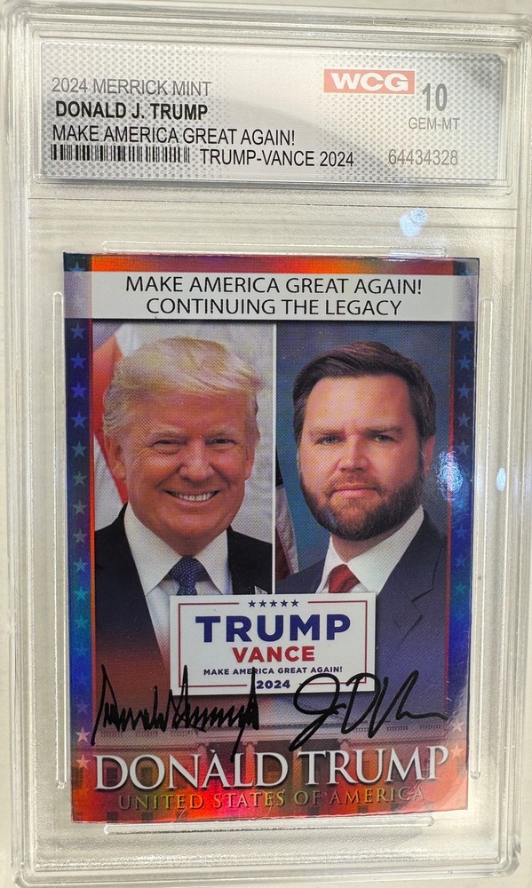 Donald Trump and J.D. Vance 2024 Campaign Collectible Card - Holographic Design