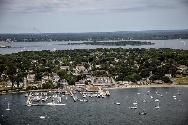 Newport Rhode Island 2018 Aerial View Newport Harbor Aquidneck Island