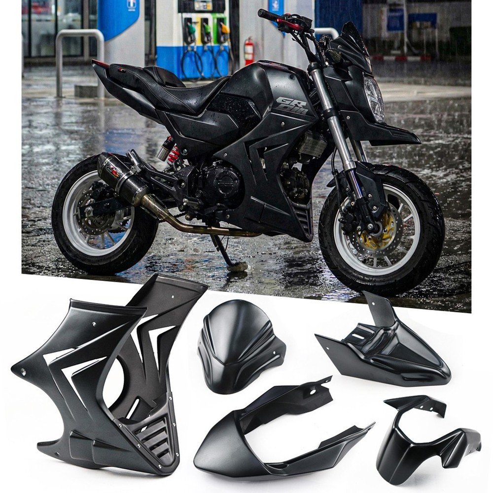 FULL SET MATTE BLACK UNDER FAIRING TRIM COVER FOR HONDA MSX GROM 125 25-2026