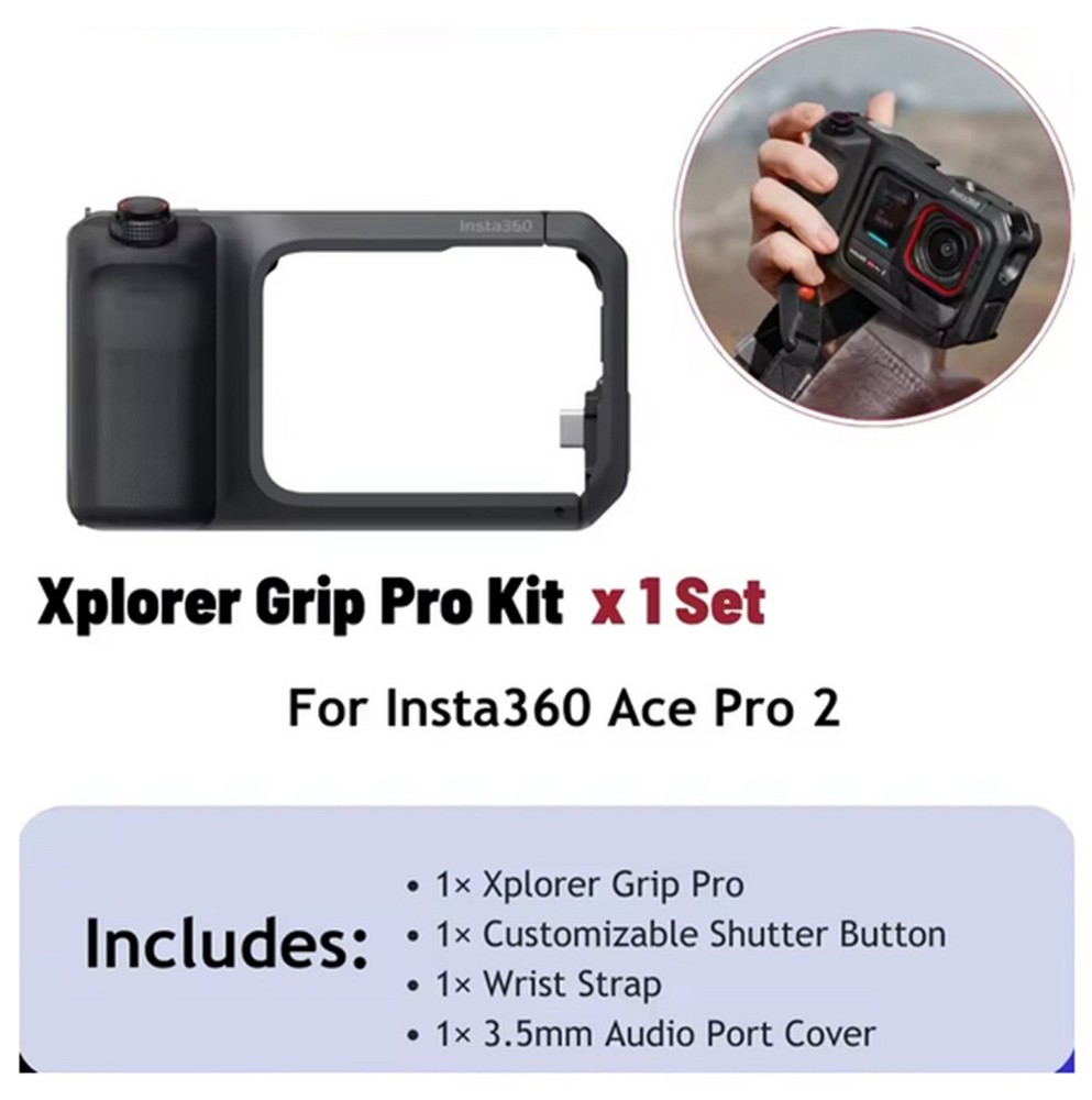 Built-in 2010mAh Battery Xplorer Grip Kit Original Part For Insta360 Ace Pro 2-image