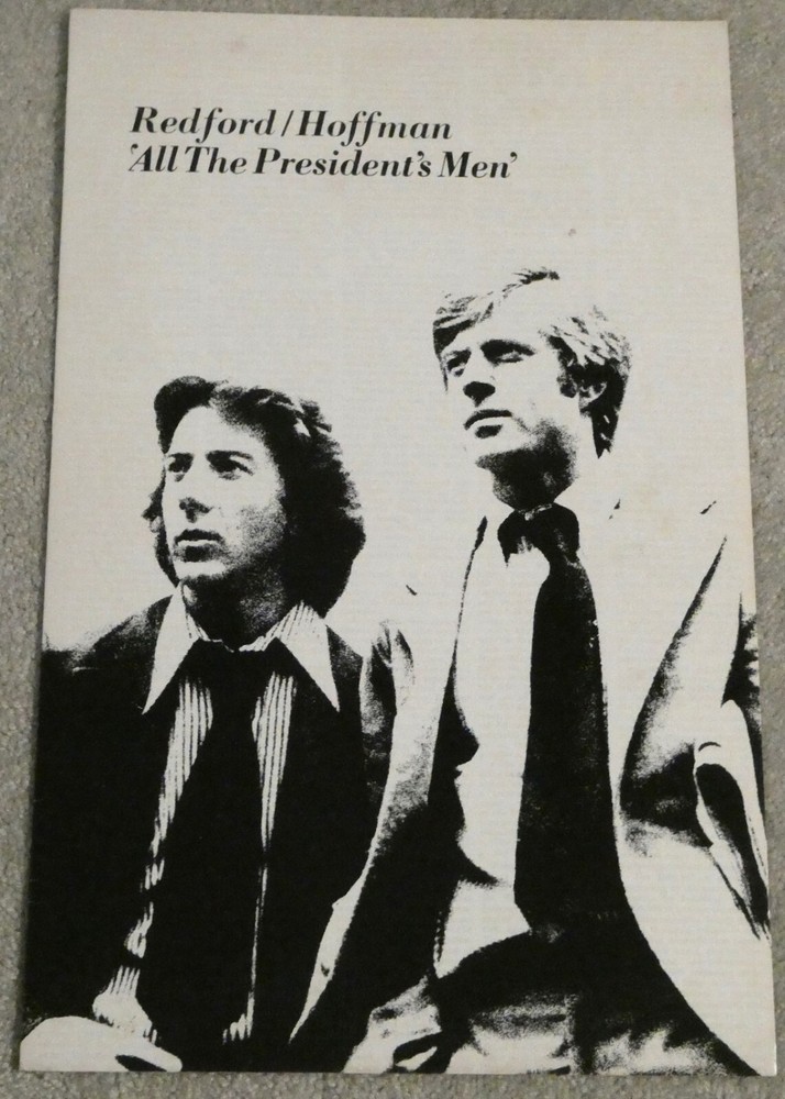 All President's Men Movie Screening Promo Program Robert Redford Dustin Hoffman