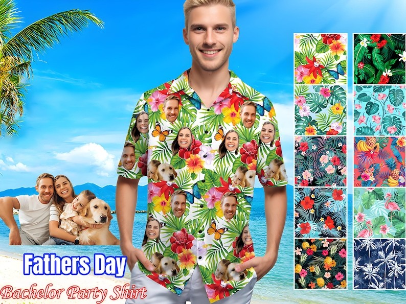 Custom Face Hawaiian Shirt Personalized Photo Funny Gift