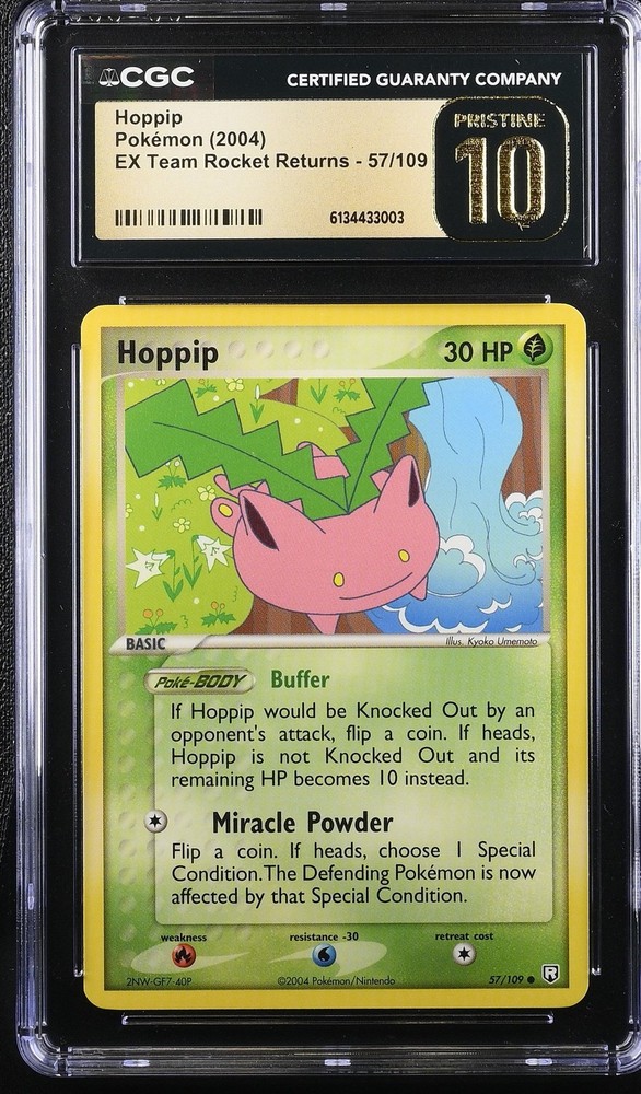 2004 EX Team Rocket Returns Hoppip 57/109 CGC PRISTINE 10 Pokemon