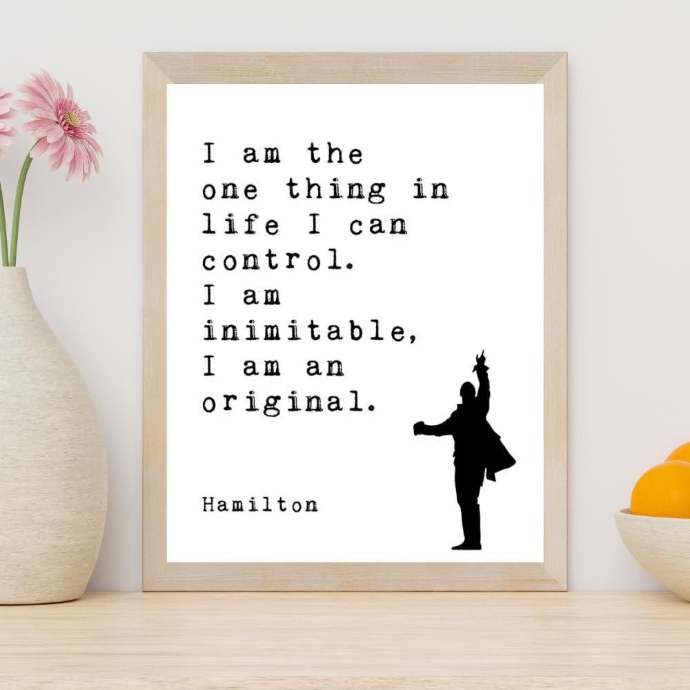 Hamilton Musical Quote Poster – Broadway Theater Wall Art 8x10 Print Unframed