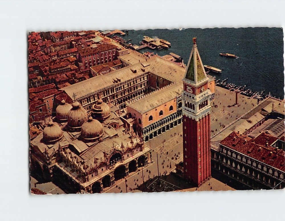 Postcard Aerial View Piazza San Marco Venice Italy