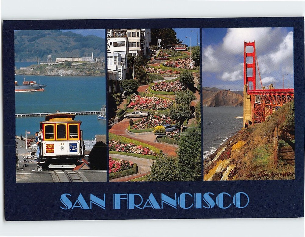 Postcard Famous Places / landmarks in San Francisco California USA