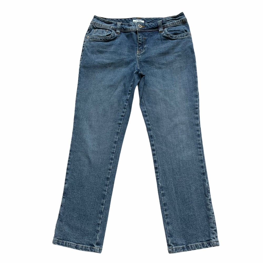 CATO Women Straight Jeans Size 6 Inseam 27