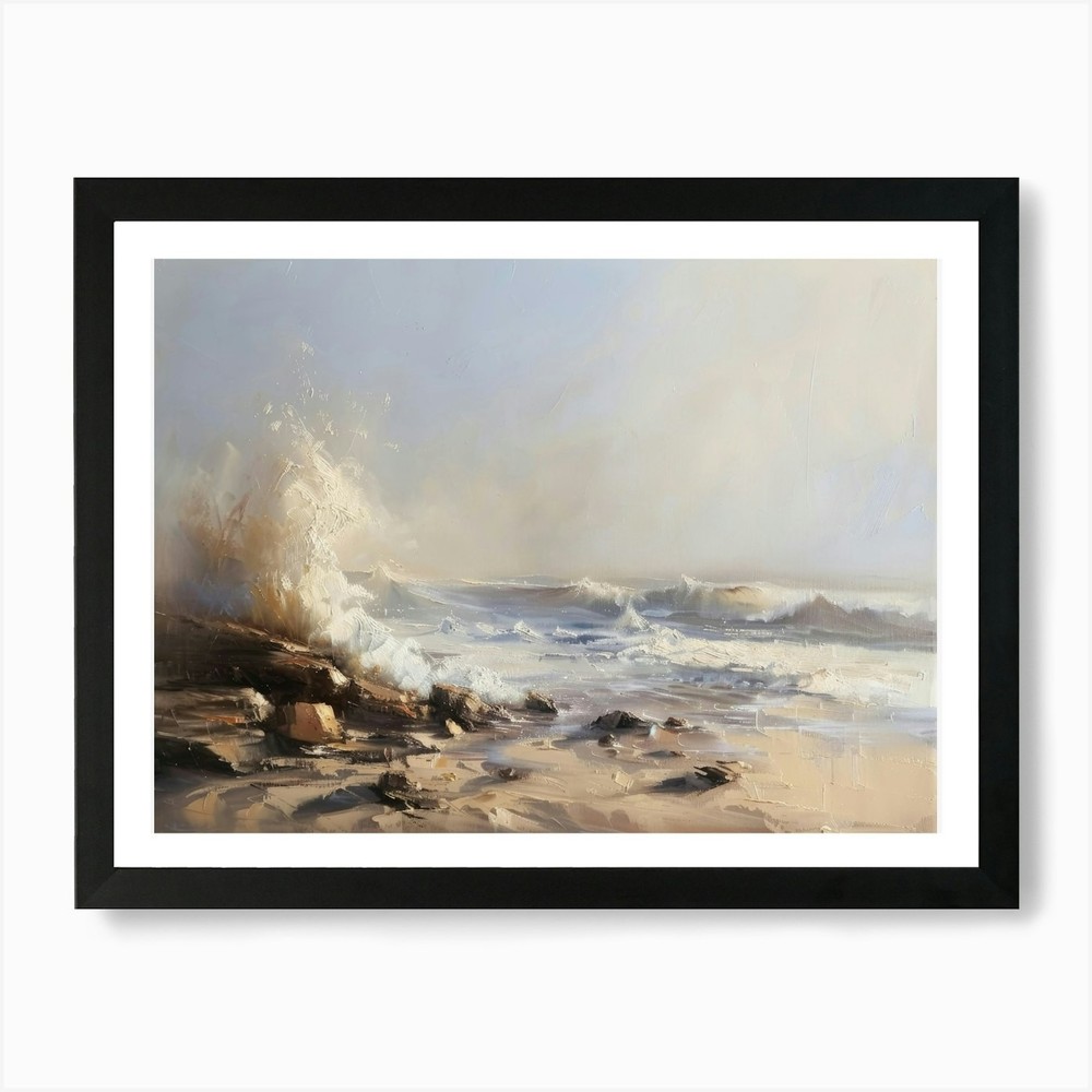 Crashing Waves 1 Art Print Framed Wall Art Poster Canvas Print Picture