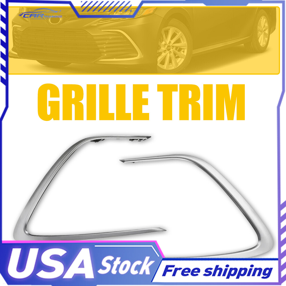 2X Front Bumper Silver Trim Grille For Toyota Camry LE XLE 2021-2023 5271206120