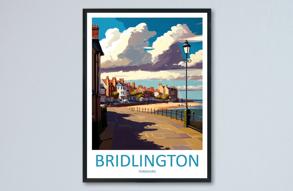 Bridlington Travel Print Wall Art Bridlington Wall Hanging Home Dcor