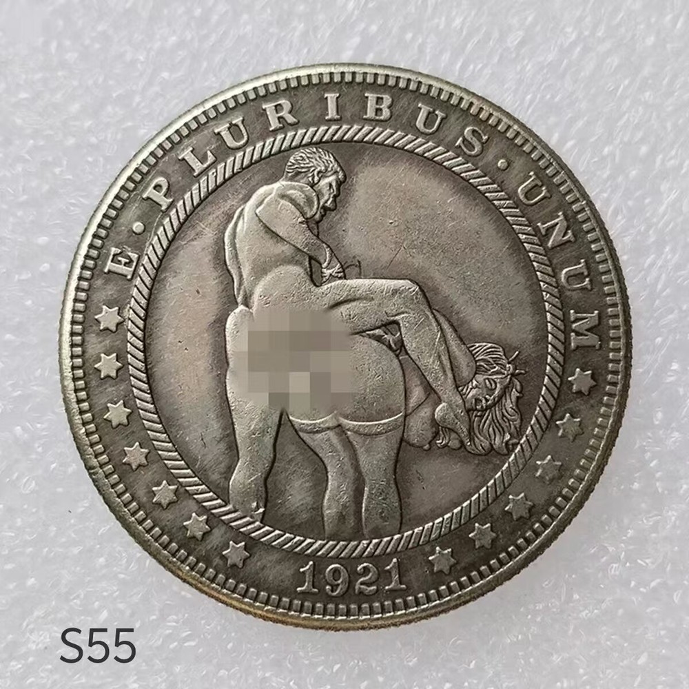 Hobo Nickels Coin Kama Sutra Couple Kinky Love Token Fantasy Unique Art