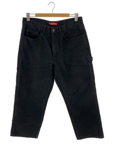 Supreme Painter s pants   34   cotton   BLK   hem damage   faded