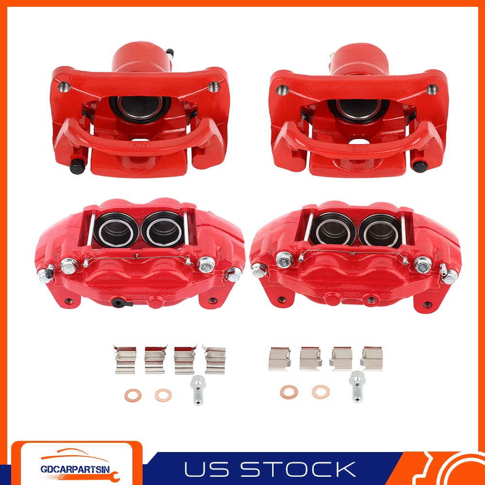 Front and Rear Brake Calipers Pairs For 2008-17 Toyota Sequoia Tundra