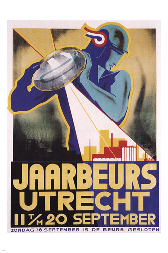 UTRECHT'S FAIR Vintage Poster Henri C. Pieck Netherlands 1934 20x30 VALUABLE