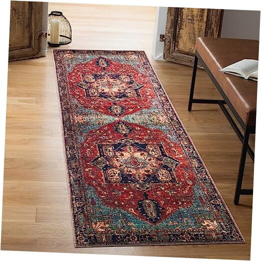 2x12 Washable Non-Slip Runner Rug for Hallway Kitchen Entryway