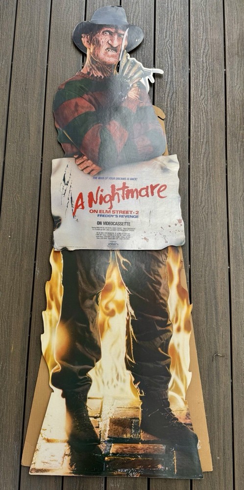 Vtg 1986 A Nightmare On Elm Street 2 STANDEE Video Store Display FREDDY KRUEGER