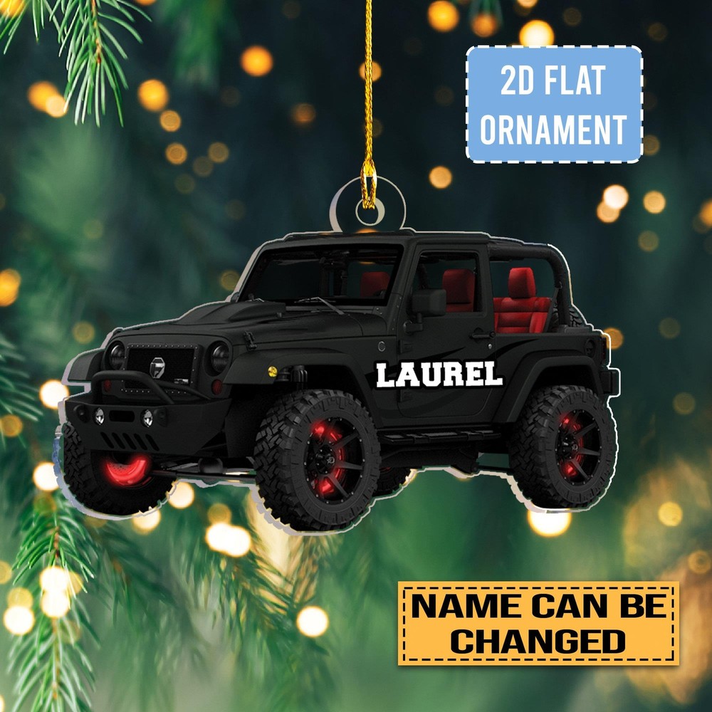 Personalized Wrangler Off-Road Christmas Ornament 2D PRINTED ORNAMENT Christmas