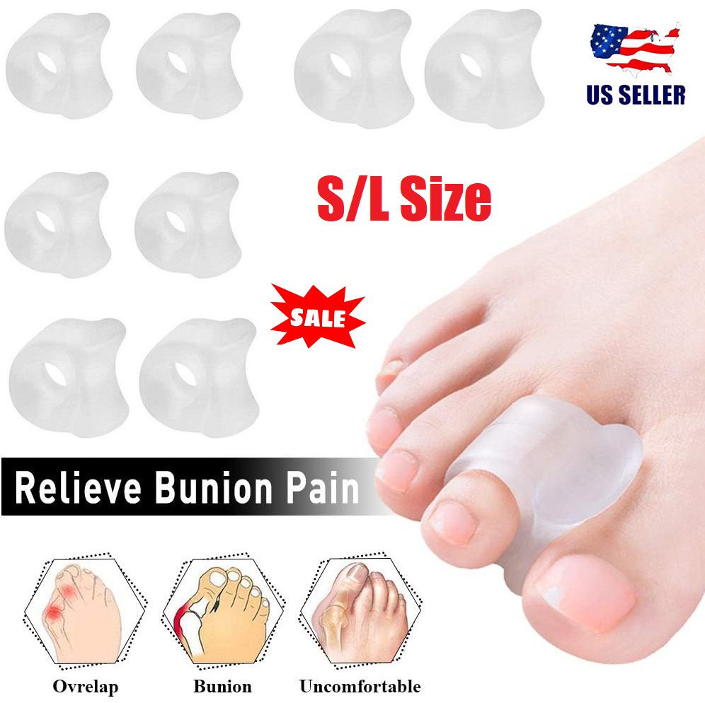 4Pcs Bunion Corrector Silicone Toe Separator Straightener orthopedic Toes Spacer