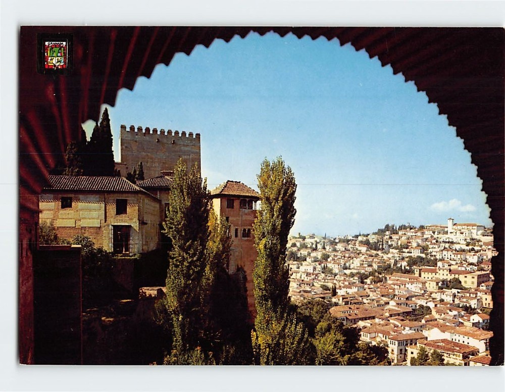 Postcard Partial View of Albaicin Granada Spain