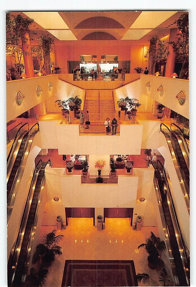 Postcard Lobby Atrium JW Marriott Hotel Washington DC USA